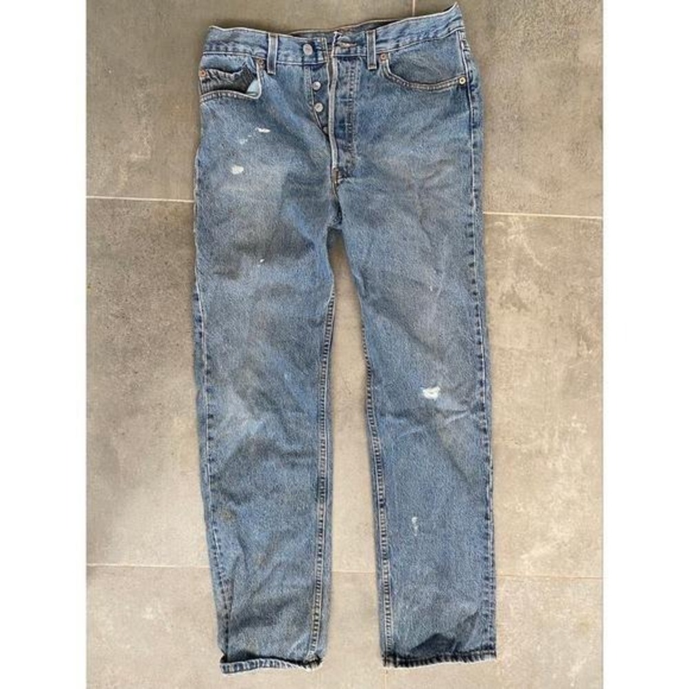 VTG Levi's 32x31 501 Original‎ Fit Jeans Mens Blue  Button Fly Straight Leg USA